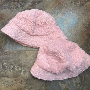 Mama and Me GAP Soft Pink Fuzzy Hats